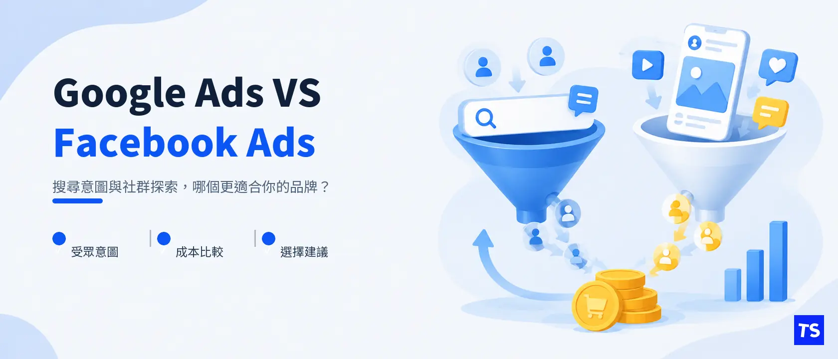 Google Ads 和 Facebook 廣告哪個適合你?完整比較指南